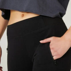 Joggingbroek Voor Fitness Dames Hoog Aandeel Katoen Aansluitend 520 -Regta Winkel aansluitende joggingbroek voor fitness dames 520 zwart 3
