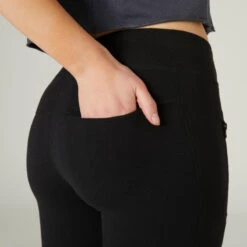 Joggingbroek Voor Fitness Dames Hoog Aandeel Katoen Aansluitend 520 -Regta Winkel aansluitende joggingbroek voor fitness dames 520 zwart 4