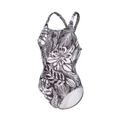 Arena Damesbadpak Allover Pro Back - Zwart/Multi -Regta Winkel arena damesbadpak allover pro back zwartmulti 2