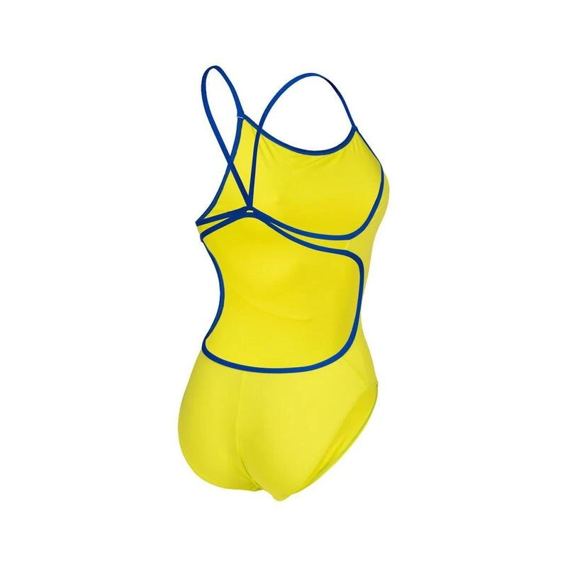 Arena Solid Lace Back Swimsuit - Soft Green/Neon Blue 6 Arena Solid Lace Back Swimsuit - Soft Green/Neon Blue - Afbeelding 4