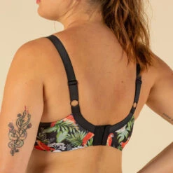 BIKINITOP ASTRID BALCONETTE MET COMFORTABELE BEUGELS IN TEXTIEL HIBISCO -Regta Winkel bikinitop voor dames balconette astrid parrot 6