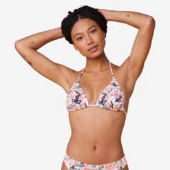 Roxy Bikinitop Voor Dames Triangel Floral Wit