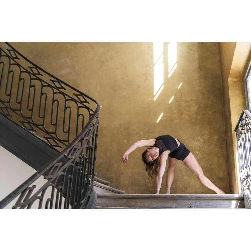 Crop Top Voor Moderne Dans Dames Opstaande Kraag Zwart 9 Crop Top Voor Moderne Dans Dames Opstaande Kraag Zwart - Afbeelding 7