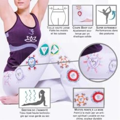Dames Yoga Broek - Bootcut - 7 Chakra's Handgeschilderd - Kundalini - Wit -Regta Winkel dames yoga broek bootcut 7 chakras handgeschilderd kundalini wit 1