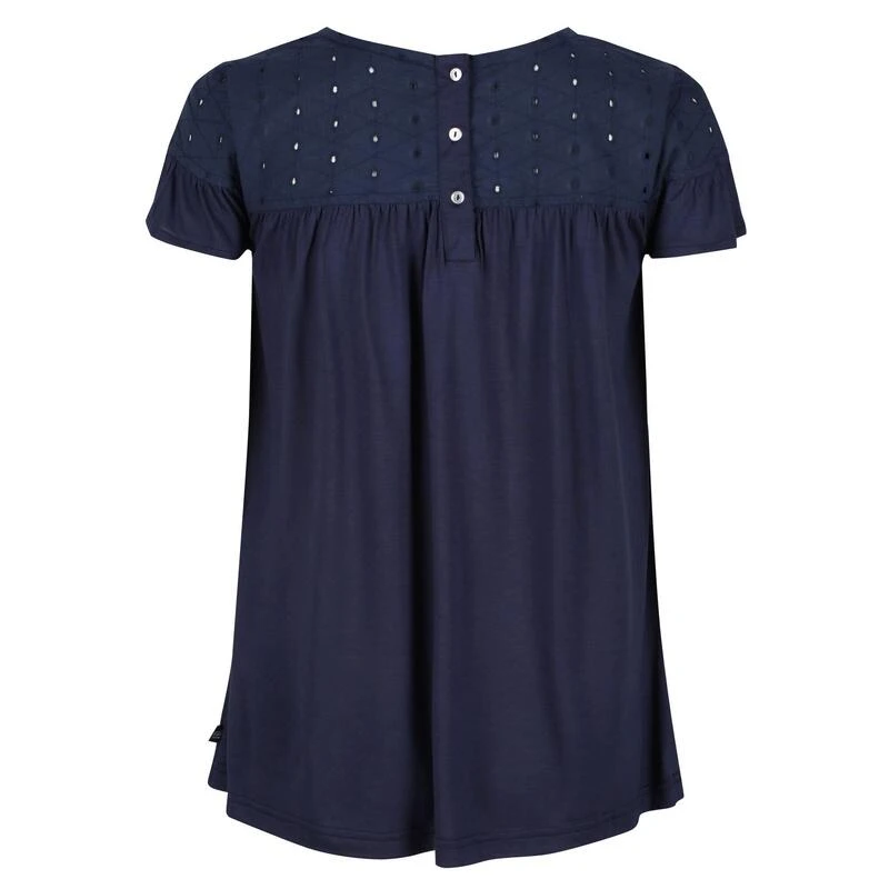 Regatta Dames/dames Abitha Broderie Anglaise Tshirt (Marine) 4 Regatta Dames/dames Abitha Broderie Anglaise Tshirt (Marine) - Afbeelding 2