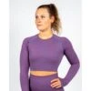 Epic Long Sleeve Cropped Top | Paars -Regta Winkel epic long sleeve cropped top paars