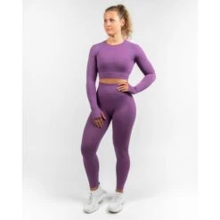 Epic Long Sleeve Cropped Top | Paars -Regta Winkel epic long sleeve cropped top paars 2