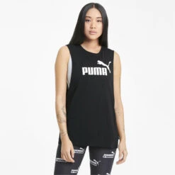 Essentials Logo Cut Off Tanktop Dames PUMA -Regta Winkel essentials logo cut off tanktop dames puma 1