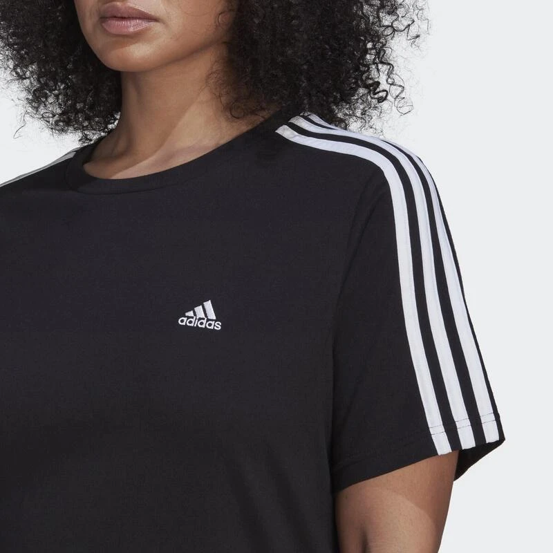 ADIDAS Essentials Slim 3-Stripes T-shirt (Grote Maat) 6 ADIDAS Essentials Slim 3-Stripes T-shirt (Grote Maat) - Afbeelding 4