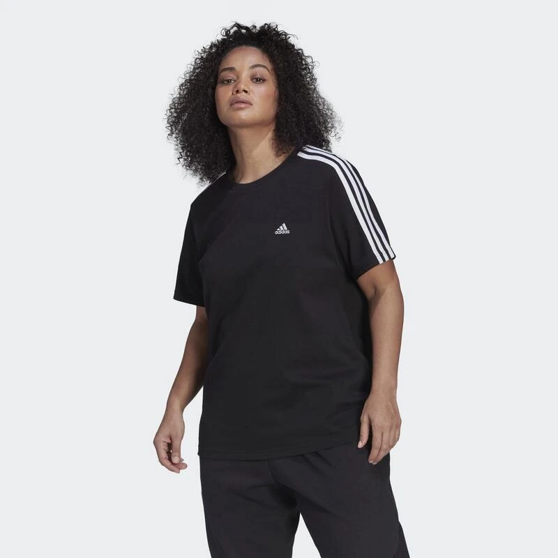 ADIDAS Essentials Slim 3-Stripes T-shirt (Grote Maat) 3 ADIDAS Essentials Slim 3-Stripes T-shirt (Grote Maat)