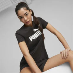 Voorkant -Regta Winkel essentials t shirt met v hals voor dames puma 1