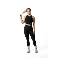 Ribbed V2 High Neck Crop Tank Voor Fitness Zwart 10 Ribbed V2 High Neck Crop Tank Voor Fitness Zwart -Regta Winkel ribbed v2 high neck crop tank voor fitness zwart 3