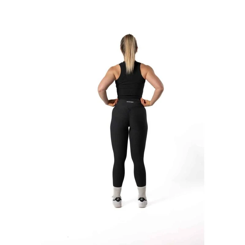 Ribbed V2 High Neck Crop Tank Voor Fitness Zwart 7 Ribbed V2 High Neck Crop Tank Voor Fitness Zwart - Afbeelding 5