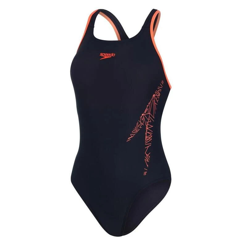Speedo Hyperboom Placement Racerback Swimsuit - True Navy/ Siren Red 6 Speedo Hyperboom Placement Racerback Swimsuit - True Navy/ Siren Red - Afbeelding 4