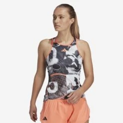ADIDAS Tennistop Voor Dames Zwart Wit Graphic