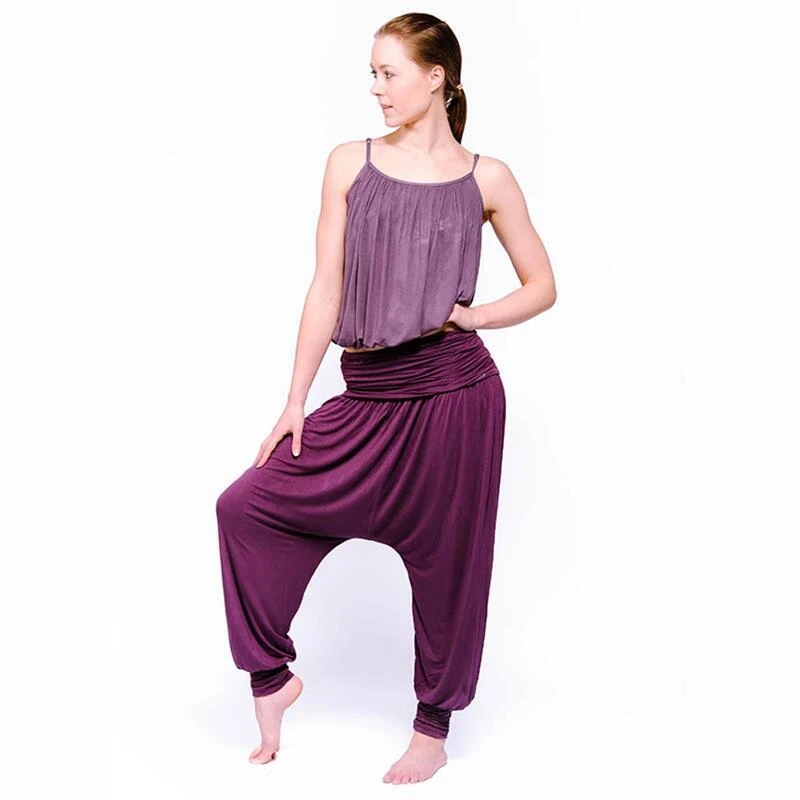 Yoga Flow Broek - Bamboe Prestaties - Elegante Yoga Saroual Plum 6 Yoga Flow Broek - Bamboe Prestaties - Elegante Yoga Saroual Plum - Afbeelding 4