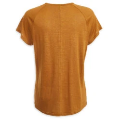 Yoga T-shirt Voor Dames 100% Linnen Made In France Camel -Regta Winkel yoga t shirt voor dames 100 linnen made in france camel 5